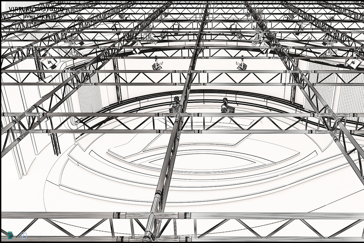 Virtual TV Studio News Set 35, an Architecture 3D Model by akerStudio (Photo 31 of 39)