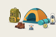 21 Camping Gear Vector Set, an Object Graphic by adenpinkstore (Thumbnail 6 of 9)