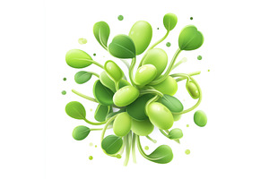 Isolated fresh organic microgreen, a Nature Photo by ZinetroN