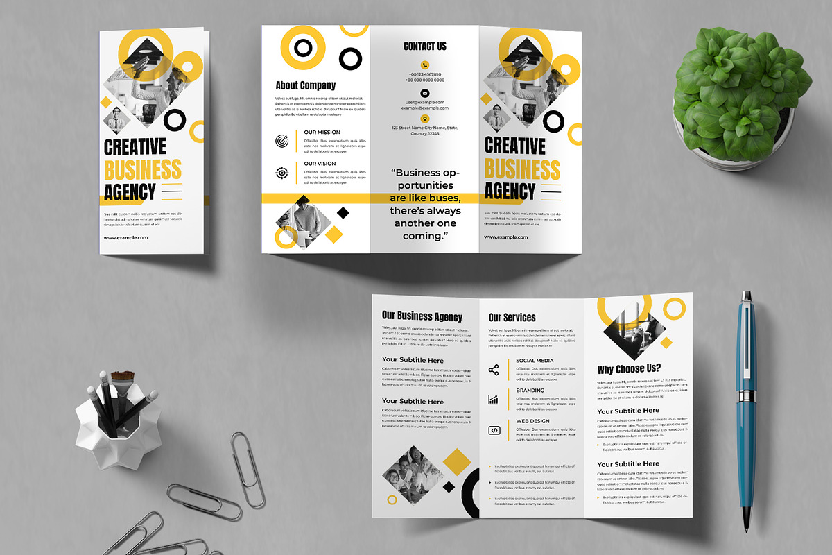 Business Agency Trifold Brochure, a Brochure Template by MightyDesign (Photo 1 of 5)