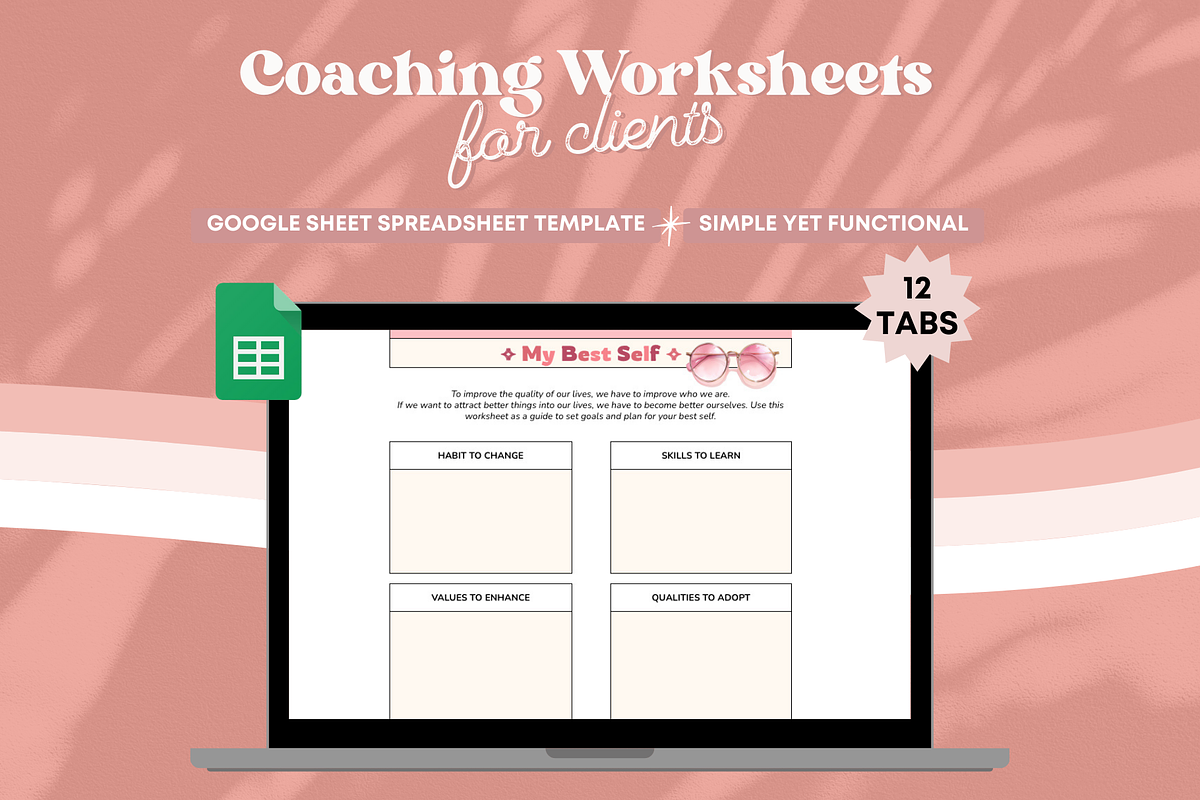 Coaching Worksheets for Clients, a Templates & Theme by bellaROSEworkshop (Photo 6 of 6)
