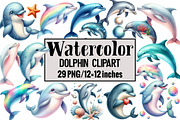 Dolphin Clipart, an Illustration by Design Market (Thumbnail 1 of 4)