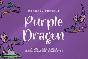 Purple Dragon, a Script Font by Integritype Studio