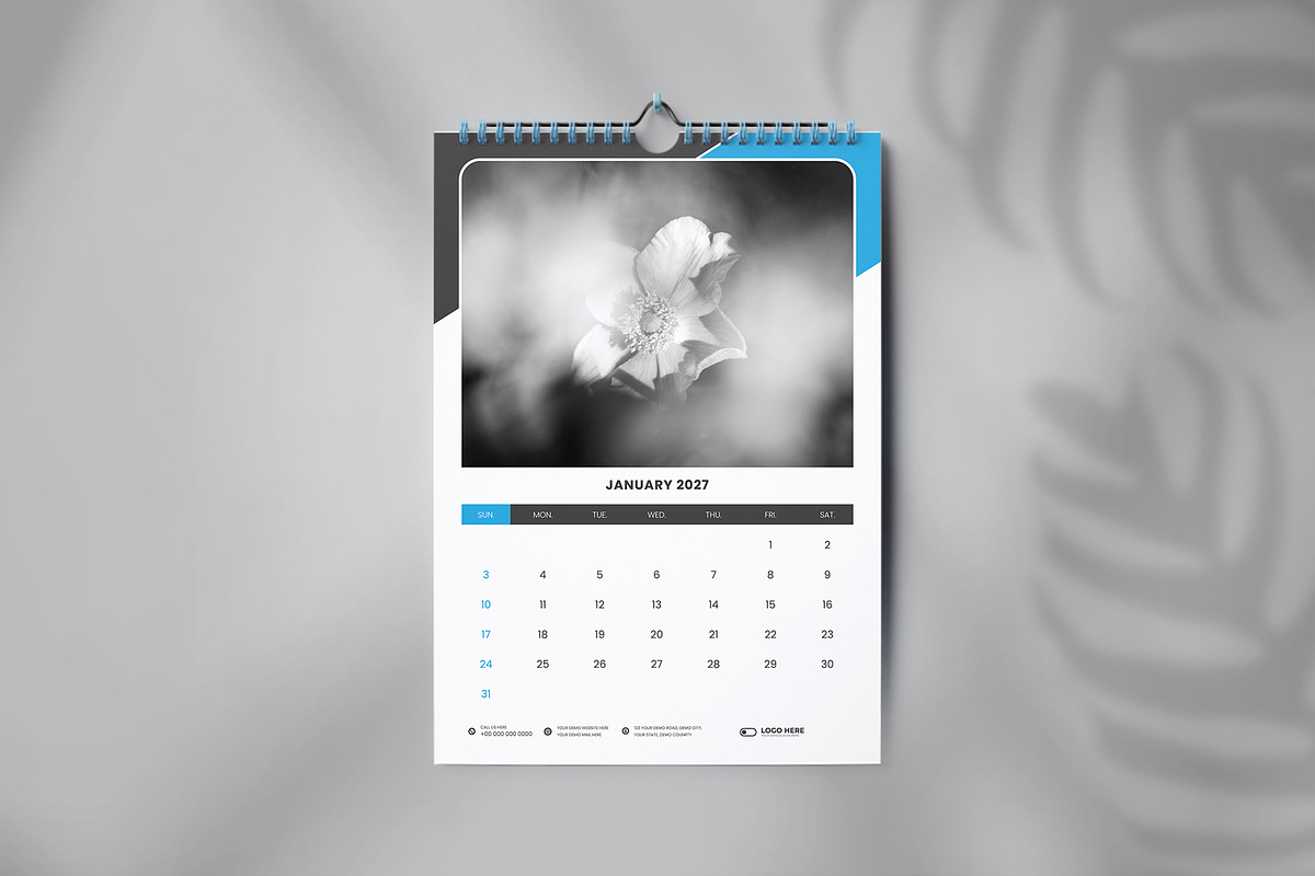 2027 Calendar template, a Stationery Template by Tanmoy Topu (Photo 3 of 3)