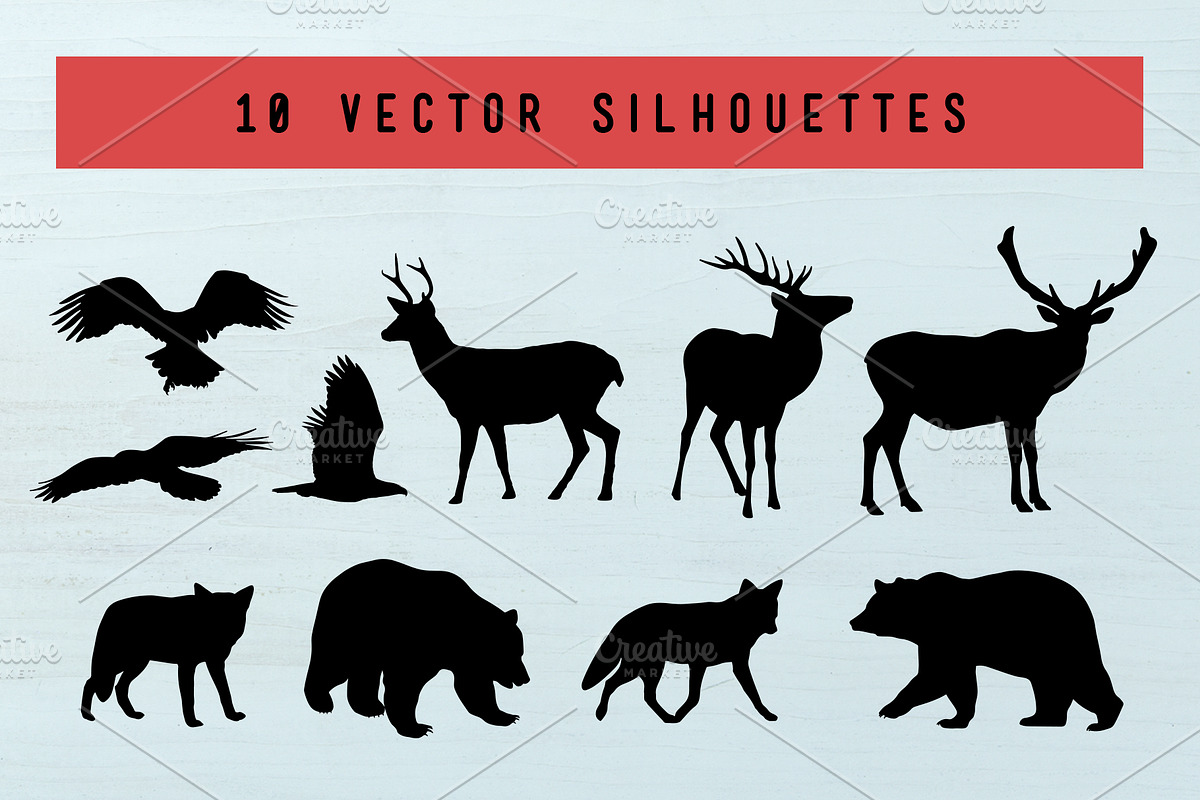 Handmade Animal Silhouettes, an Object Graphic by Build Interactive (Photo 2 of 7)