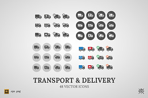 Transport&Delivery - 48 vector icons