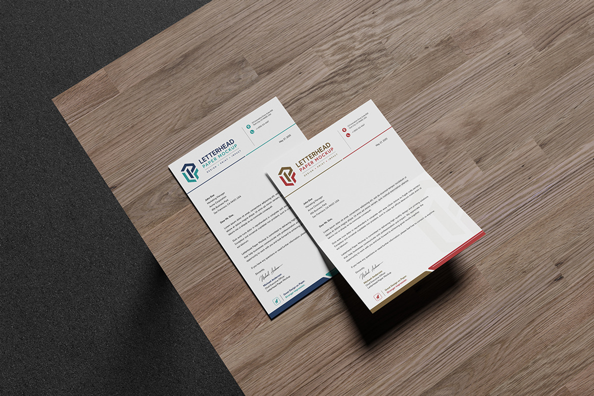 A4 Letterhead Paper Mockup, a Books & Magazine Mockup by My Code Std (Photo 2 of 3)