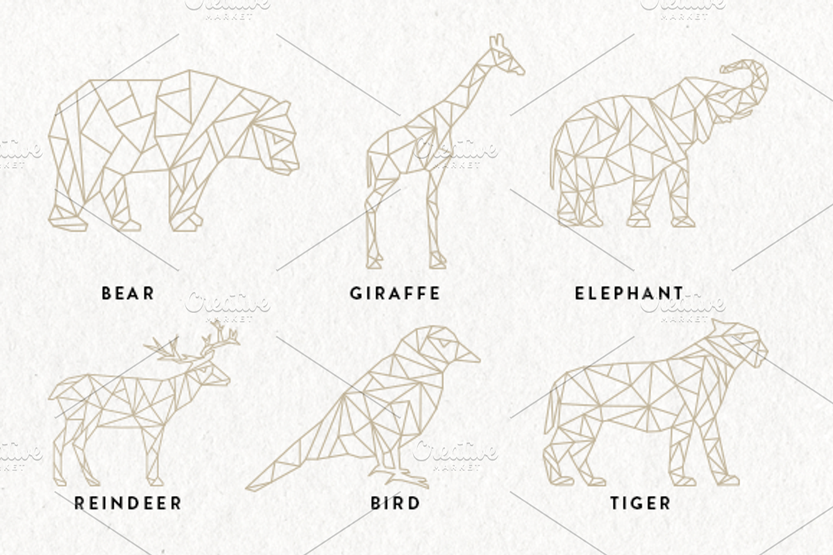 Geometric Animals EPS & PNG, an Animal Illustration by Pixejoo (Photo 2 of 3)