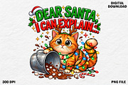 Funny Christmas Cat PNG Dear Santa, an Object Graphic by Zahyl Studio (Thumbnail 1 of 7)