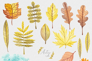 Watercolor Set Autumn Vibe