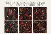 12 Crimson Opulence Seamless Pattern, a Pattern Graphic by Inknfolly (Thumbnail 2 of 7)