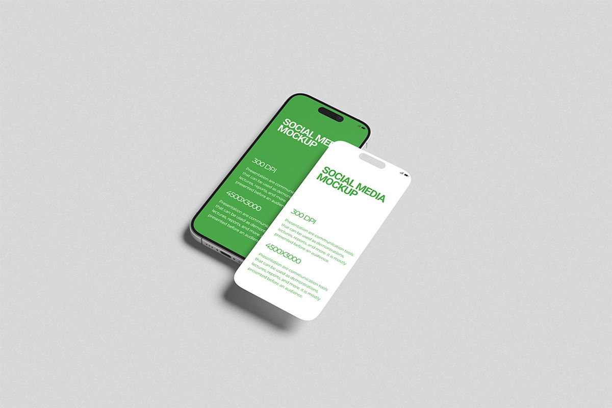 Social Media Mockup, an iPhone Mockup by Pikachudesign (Photo 2 of 5)