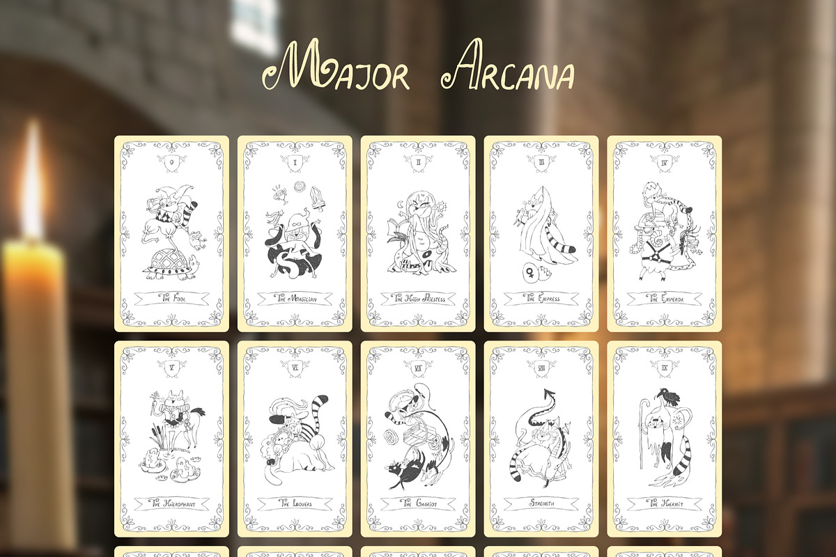 Medieval Doodle Tarot Deck Step, an Illustration by Anastasiya Klempach (Photo 3 of 9)