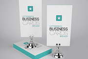 Letterpress Business Cards Mockup #2, a Print Template by ItemBridge (Thumbnail 1 of 3)