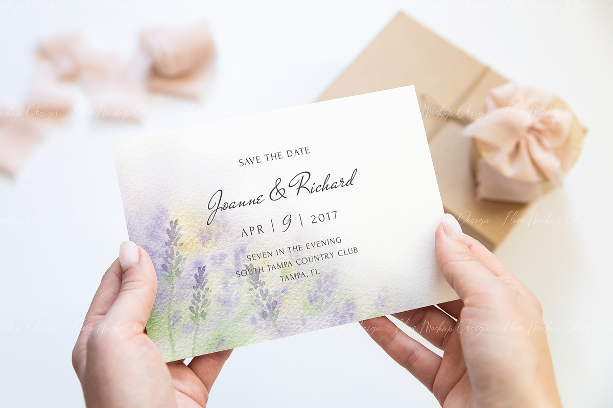 Wedding 7x5 Invitation Card Mockup, a Product Mockup by ILoveMockupDesign (Photo 10 of 11)