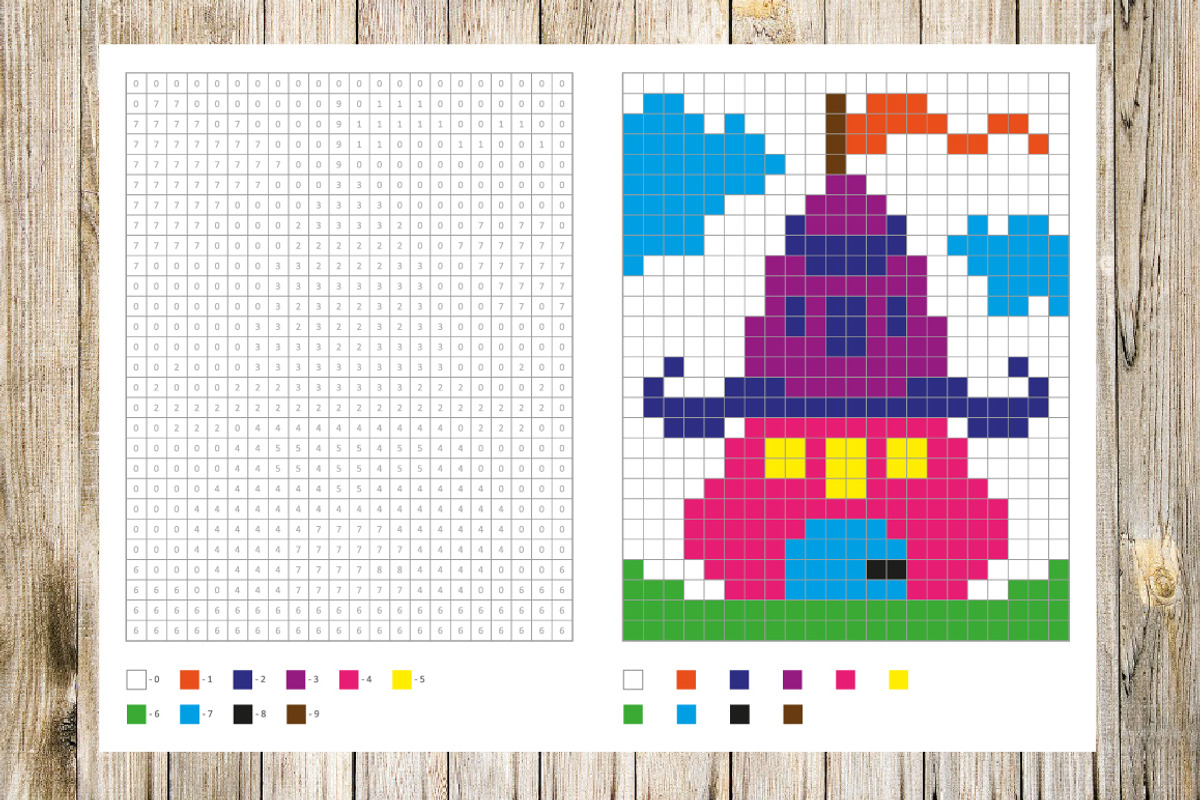 Pixel coloring book, an Illustration by Aglia ART (Photo 4 of 4)