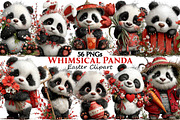 Whimsical Easter Panda Clipart, an Illustration by Pixels.Craft (Thumbnail 1 of 5)