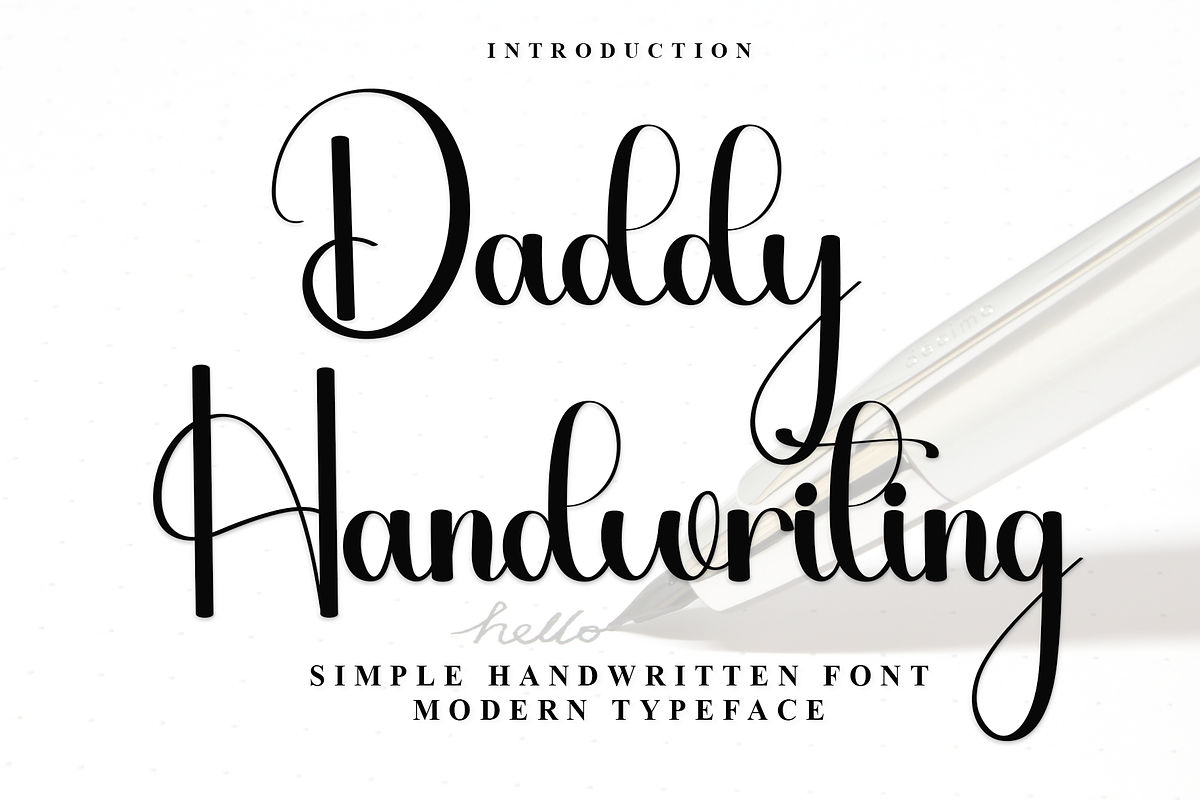 Daddy Handwriting, a Handwritten Font by InermediaSTUDIO (Photo 1 of 7)