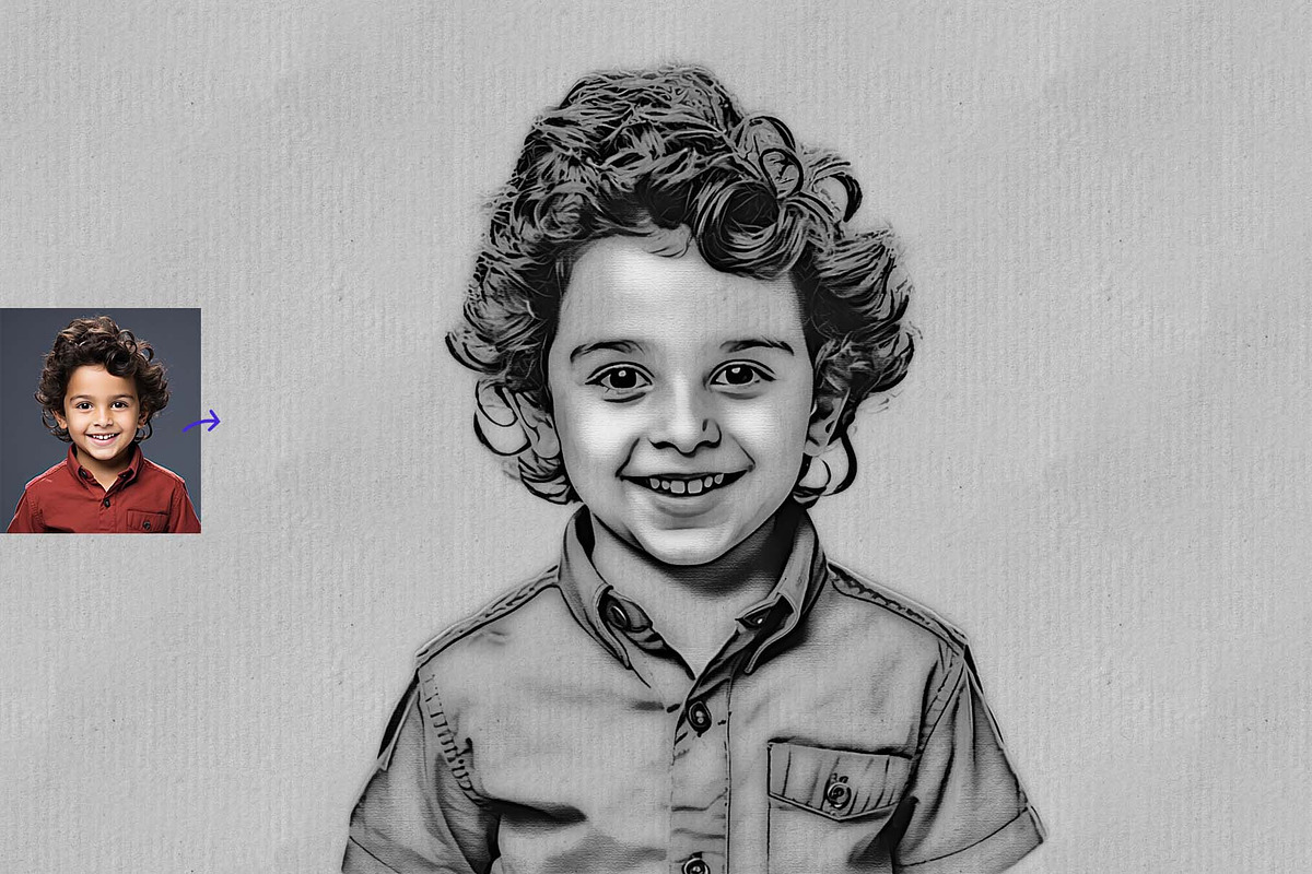 Line Art Sketch Photoshop Action, an Action Add-On by MRI STUDIO (Photo 11 of 13)