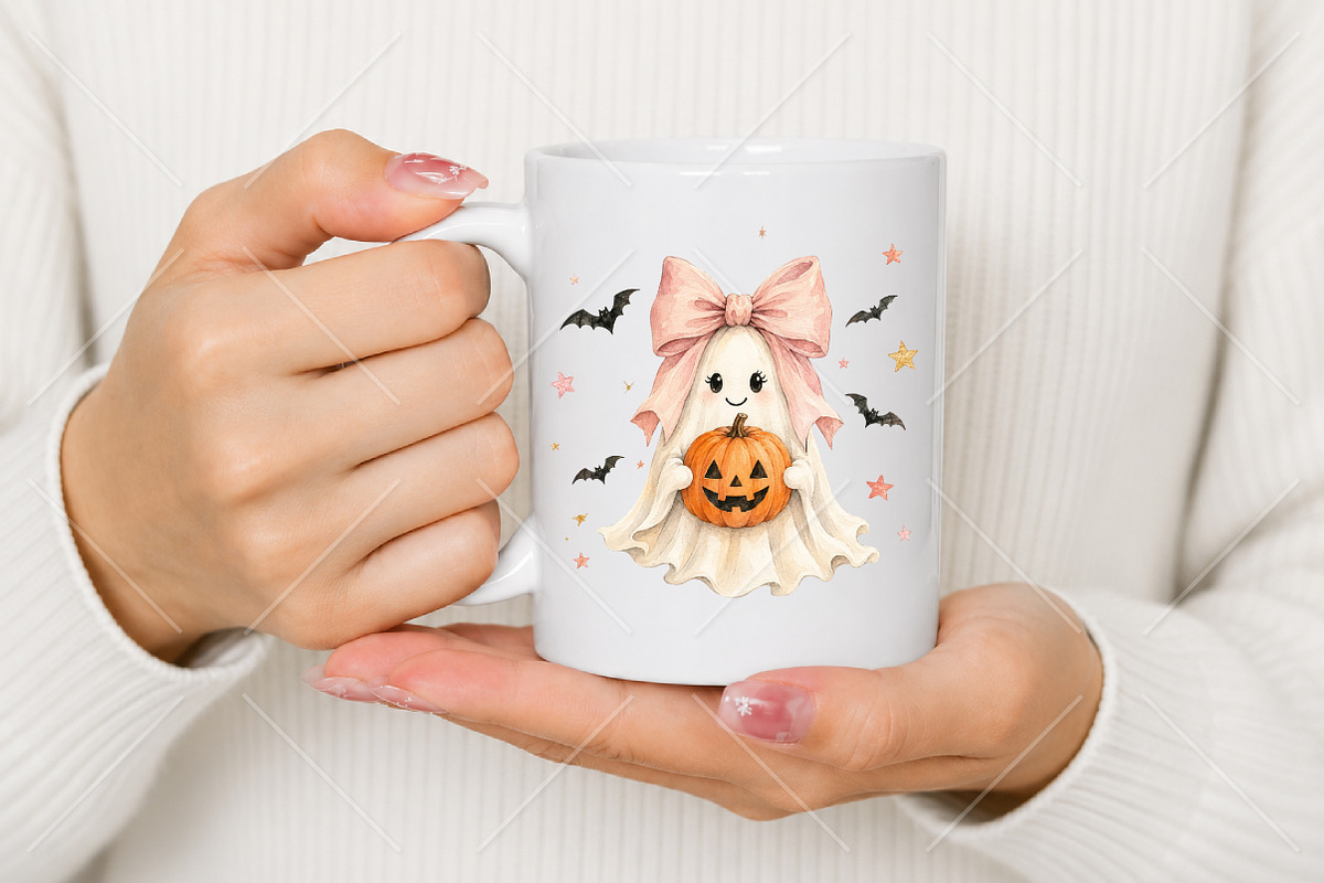 Coquette Ghost Halloween PNG, a Seasonal Illustration by Canvas Craft (Photo 5 of 5)