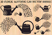 Floral Watering Can Design Bundle, an Illustration by Gaye Art (Thumbnail 1 of 31)