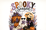 Spooky Season Good Vibes and Chills, a Seasonal Illustration by Coco Bloom (Thumbnail 1 of 3)