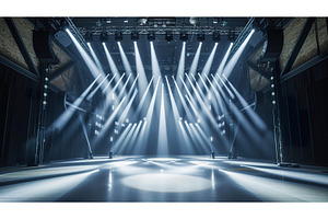 Dynamic empty stage with modern, an Arts & Entertainment Photo by Lermont51