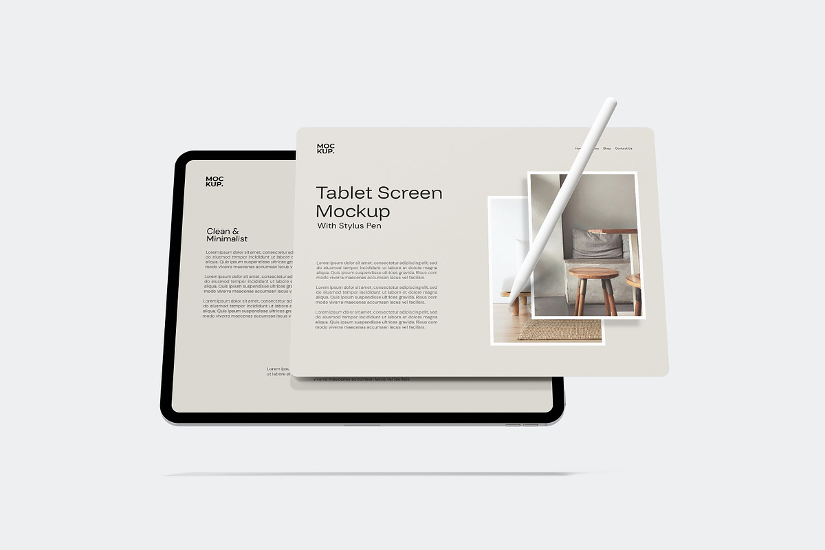 Landscape Tablet Screen Mockup, an iPad Mockup by Rizky Audymas (Photo 2 of 9)