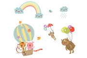 Big set of cute characters, an Animal Illustration by Anna Guz's Store (Thumbnail 5 of 7)