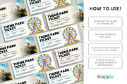 Theme Park Trip Ticket Template, a Card Template by Snapybiz (Thumbnail 8 of 10)
