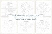 6 Seamless Pattern Templates (Vol 2), a Pattern Graphic by Fern & Quill (Thumbnail 2 of 12)