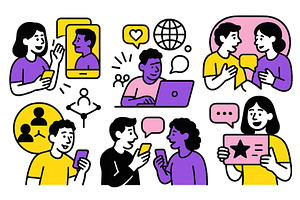 Engaging digital communication and, a Technology Illustration by ZinetroN