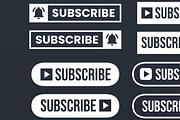 YouTube Subscribe Button Icon Bundle, a Graphic by Vaughn Studios (Thumbnail 5 of 6)
