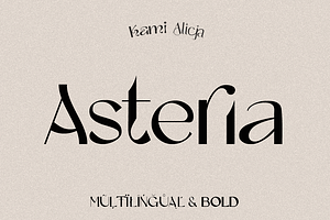 Asteria - Bold San Serif Font, a Sans Serif Font by Kami Alicja
