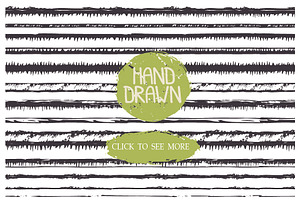 Hand Drawn Seamless Border,brushes04