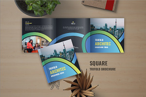 Business square trifold brochure, a Brochure Template by Pavel_design