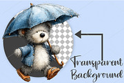 Whimsical Summer Teddy Bear Clipart, a Seasonal Illustration by Canvas Craft (Thumbnail 2 of 6)