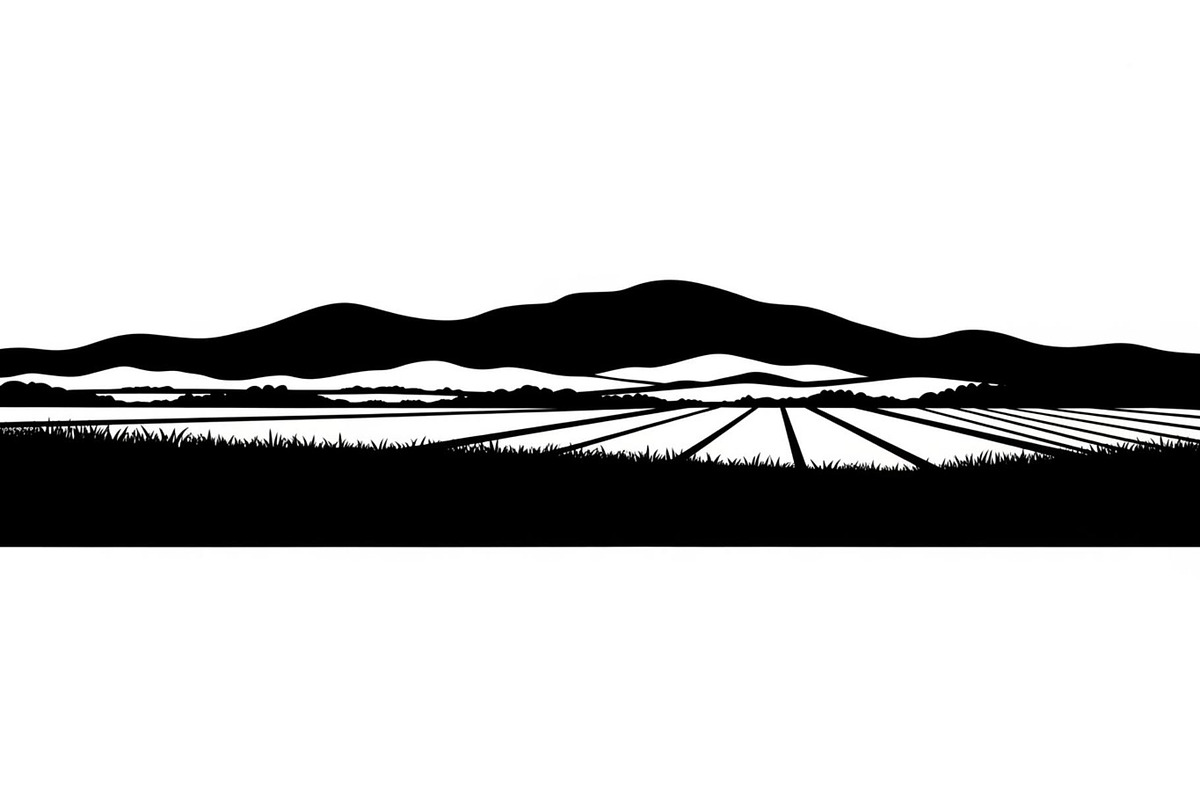 Scenic Rural Landscape Silhouette, a Graphic by BIPLOB EXPERT (Photo 10 of 13)