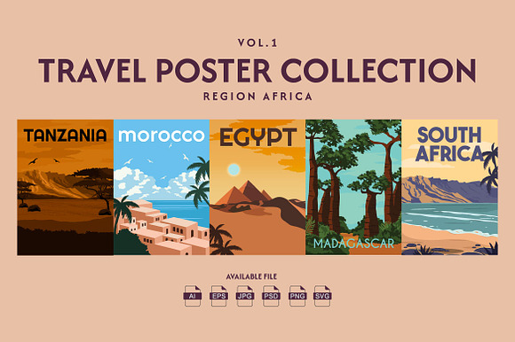 Travel Poster Africa Vol.1