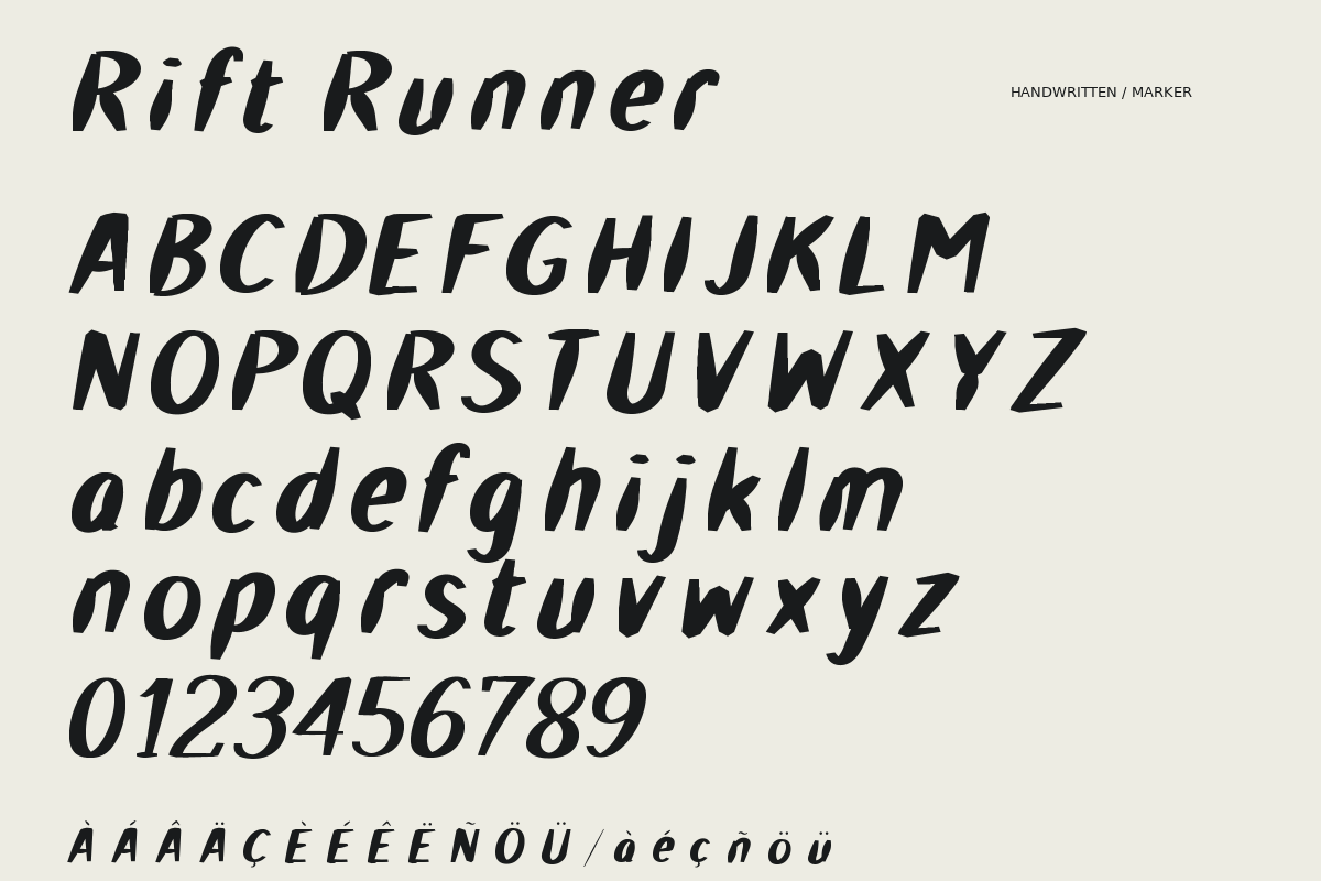 Rift Runner — Bold Cut Marker, a Handwritten Font by Colorsfav (Photo 6 of 11)