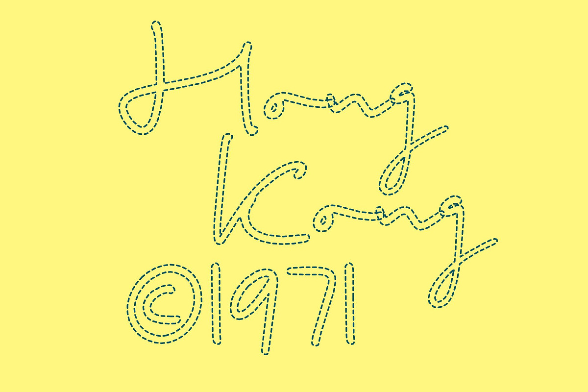CS Daisha Dashed, a Script Font by Craft Supply Co. (Photo 2 of 8)