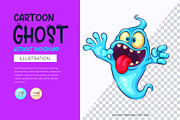Cute cartoon ghost. Tshirt, PNG., a Person Illustration by KENO Mascots (Thumbnail 2 of 9)