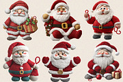 Crochet Yarn Christmas Santa Clipart, an Illustration by SVGArt (Thumbnail 8 of 8)