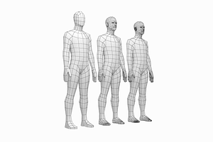 Male Low Poly Base Mesh Rest Pose