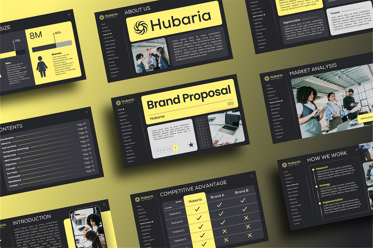 Hubaria - Brand Proposal, a Presentation Template by ArbaStudio (Photo 1 of 5)