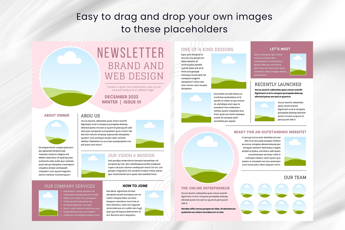 Canva Business Newsletter Template, a Print Template by PixelCraft (Photo 10 of 16)