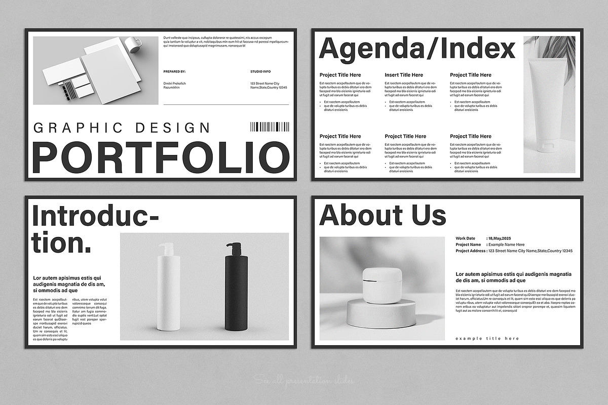 Graphic Design Presentation Template, a Presentation Template by E-Type