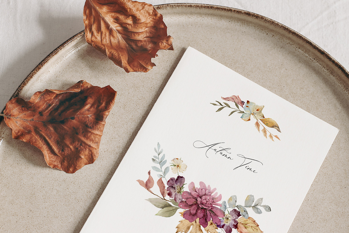 Autumn Time. Watercolor collection., a Decorative Illustration by Elena Medvedeva (Photo 9 of 11)
