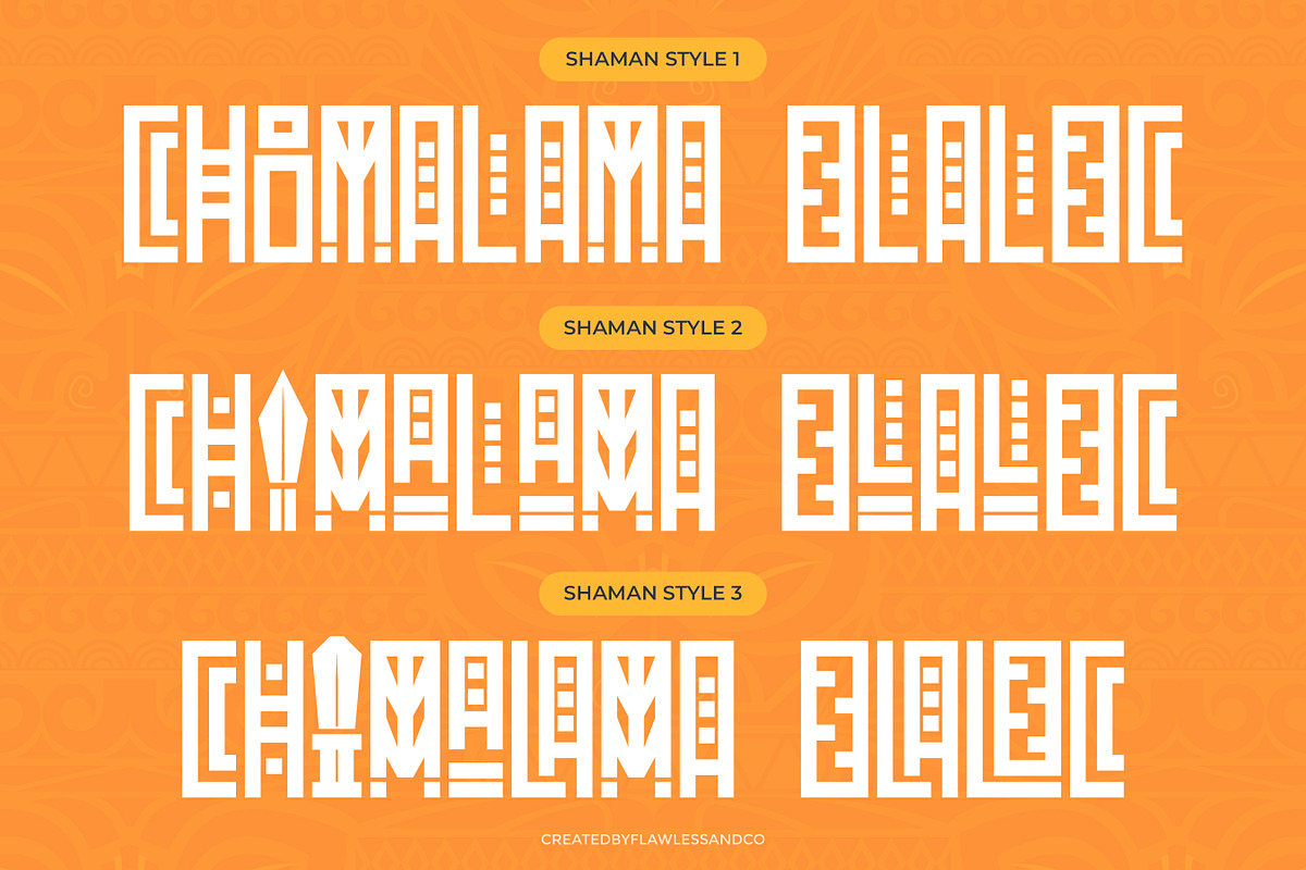 Shamans - Ethnic Decorative  Font, a Font by Flawless And Co (Photo 10 of 10)