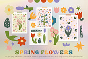 Spring Flowers Vector Collection, an Illustration by viktoriiavk (Thumbnail 1 of 10)